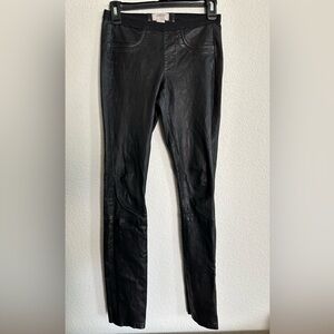 Helmut Lang Black Leather Trousers